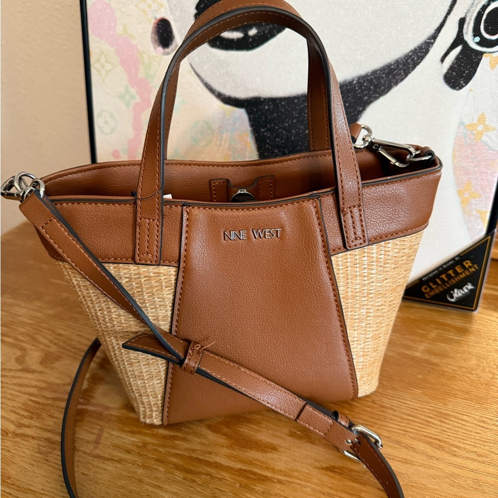 Nine West Bex Mini Brown and Saddle Tan Mini Bag